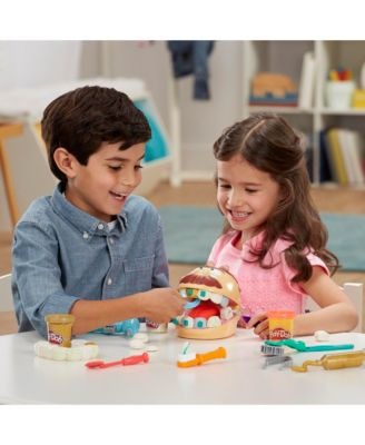 Play-Doh Drill 'n Fill Dentist Toy Set with Dental Tools and Non-Toxic Dough
