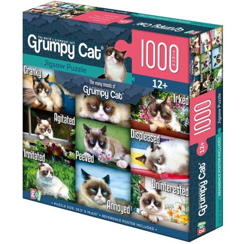 GC Grumpy Cat Humorous Collage Jigsaw Puzzle - 1000 pc