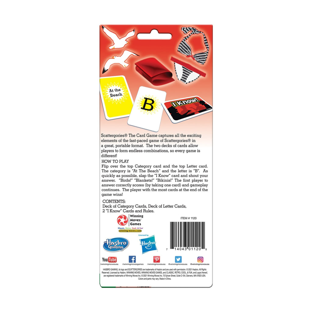 Scattergories Portable Slap-Jack Inspired Card Game