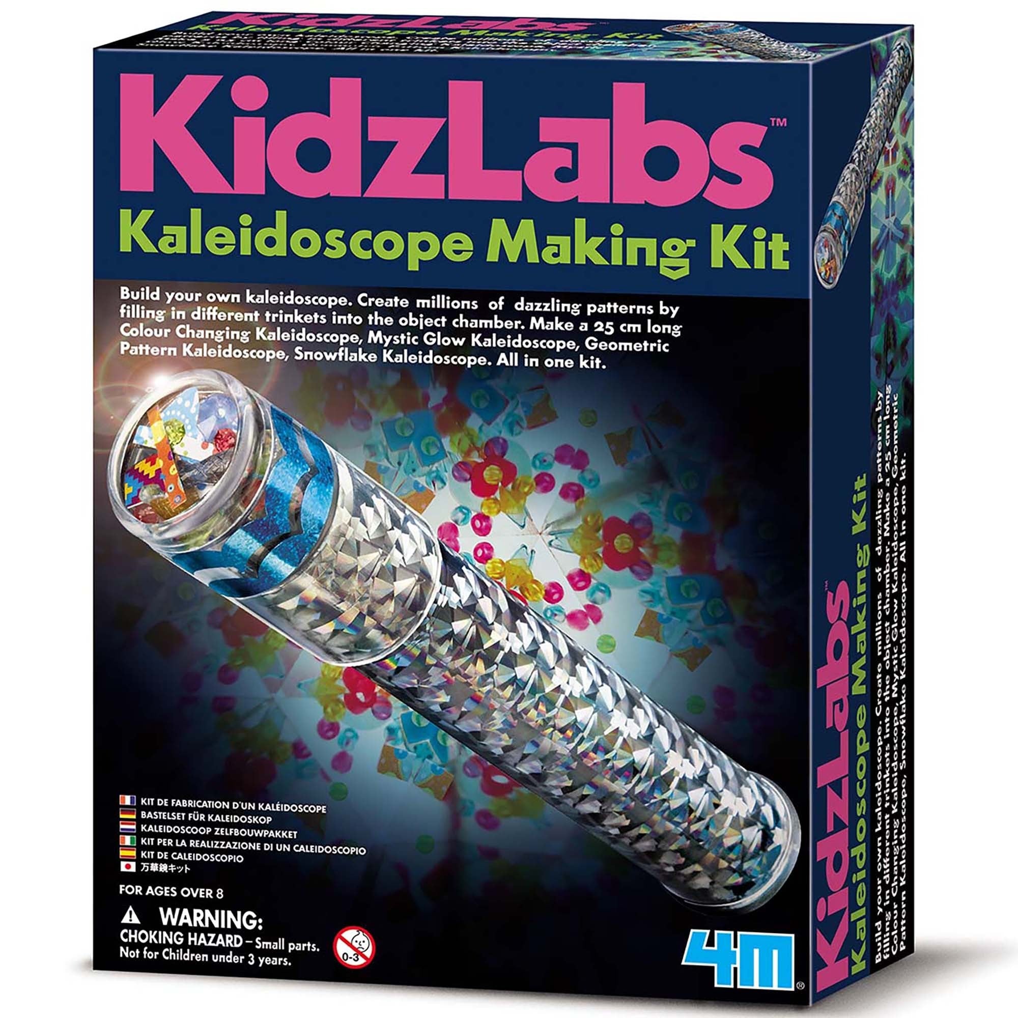4M KidzLabs Kaleidoscope Making Kit - DIY Optical Light Toy, Mystic Glow