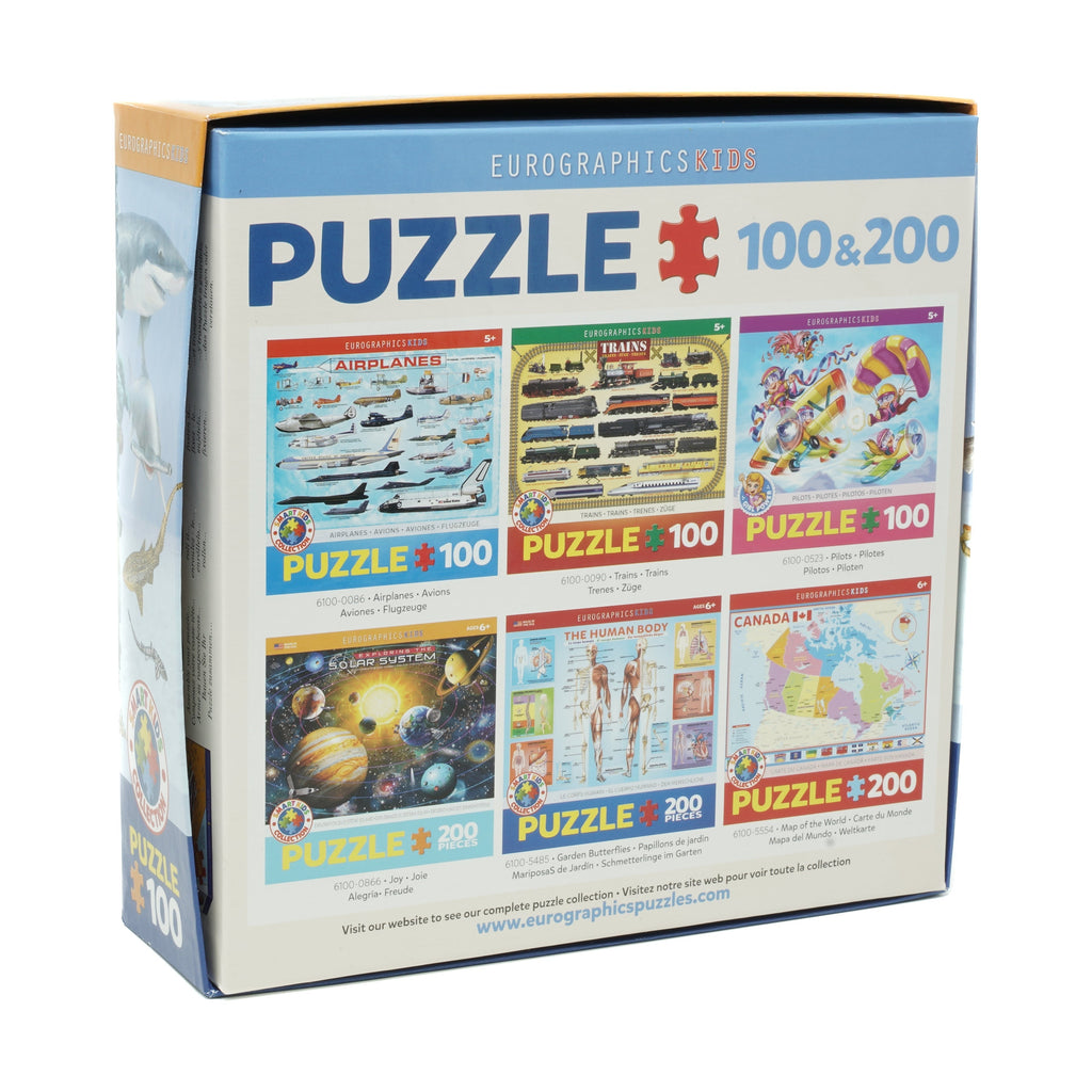 Smart Kids Collection Sharks 100-Piece Educational Jigsaw Puzzle