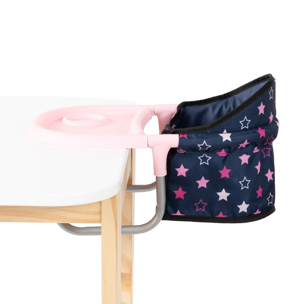Bayer Design Doll Table Seat With Tray - Navy Pink Stars
