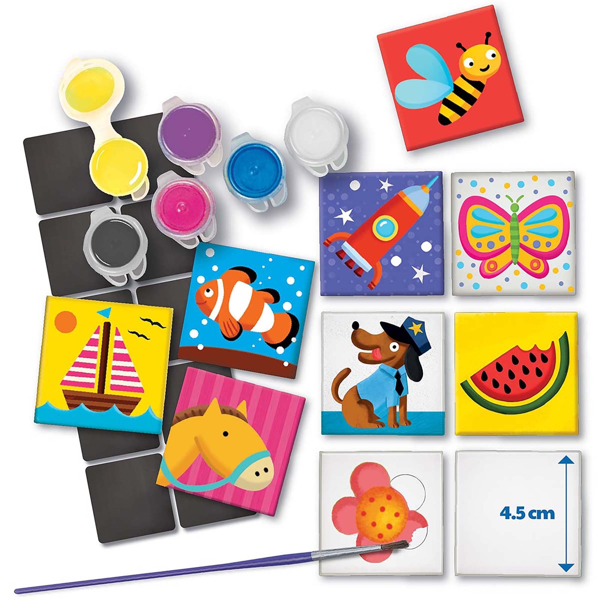 4M Magnetic Mini Tile Art DIY Craft Kit With Paint And Tiles