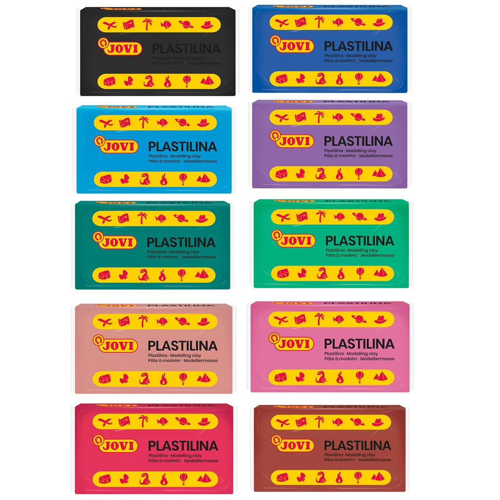 JOVI Plastilina Vegetable-Based Modeling Clay, 30 Bars - Assorted Colors