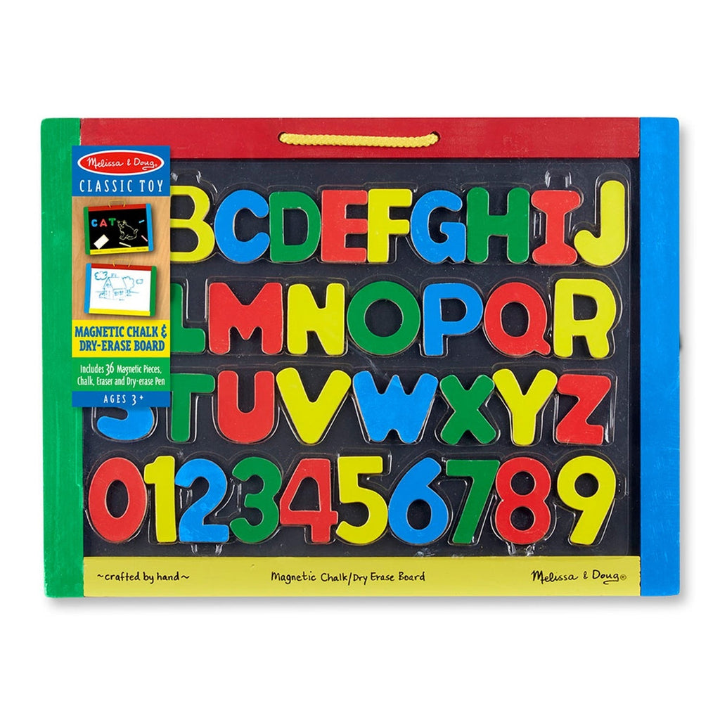 Melissa & Doug Magnetic Chalkboard and Dry-Erase Board - Dual-Sided Creativity