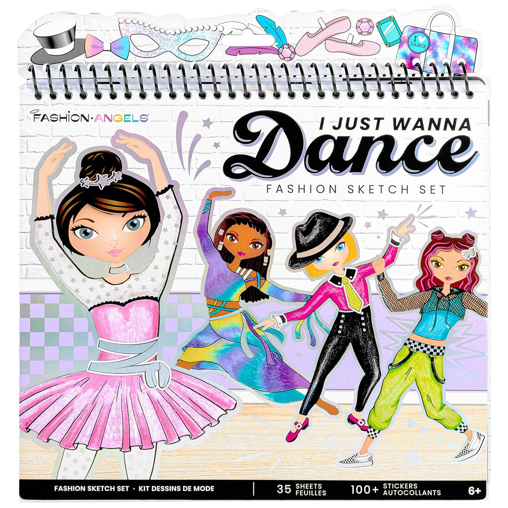 Fashion Angels I Just Wanna Dance Fashion Sketch Set With Stencils And Stickers