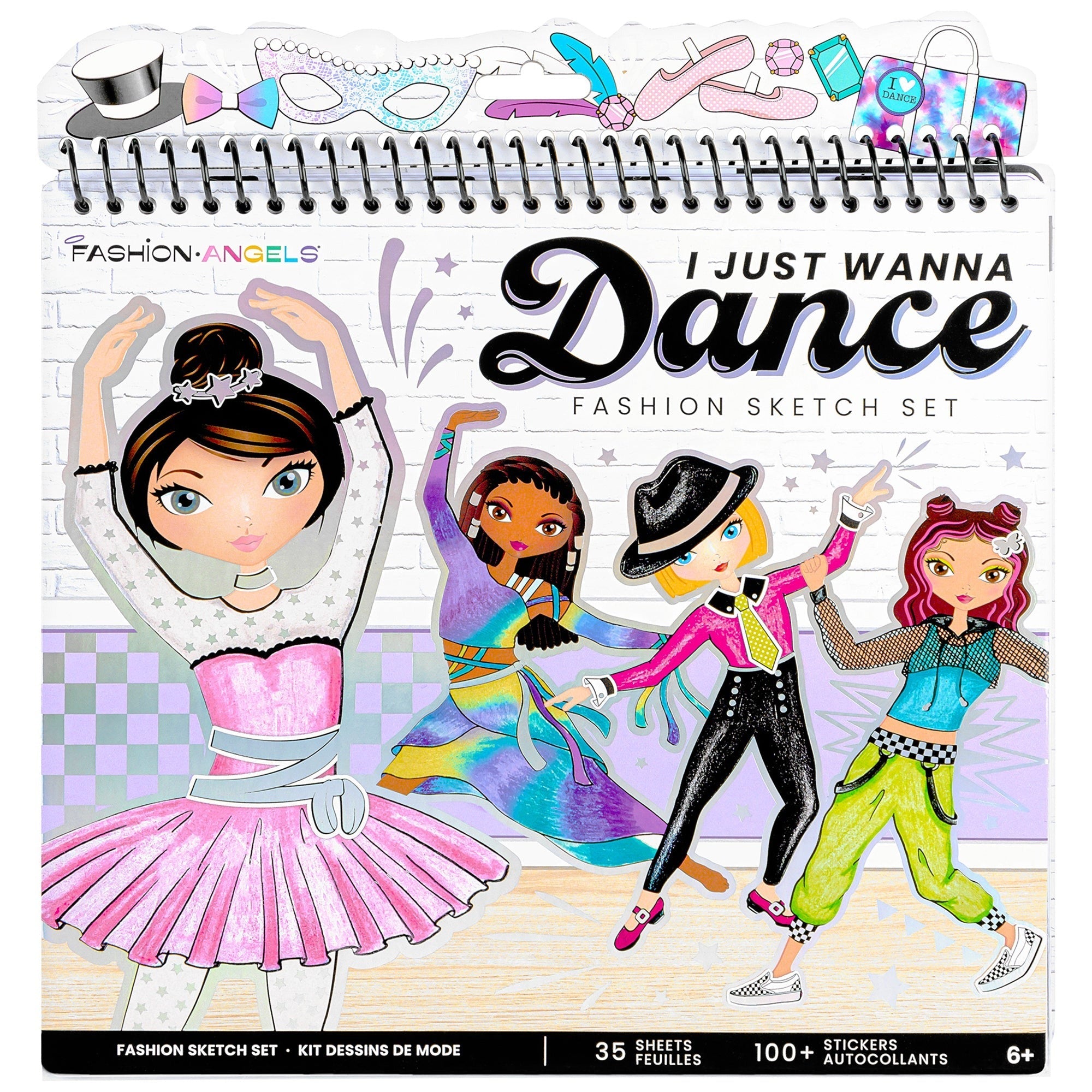 Fashion Angels I Just Wanna Dance Fashion Sketch Set With Stencils And Stickers