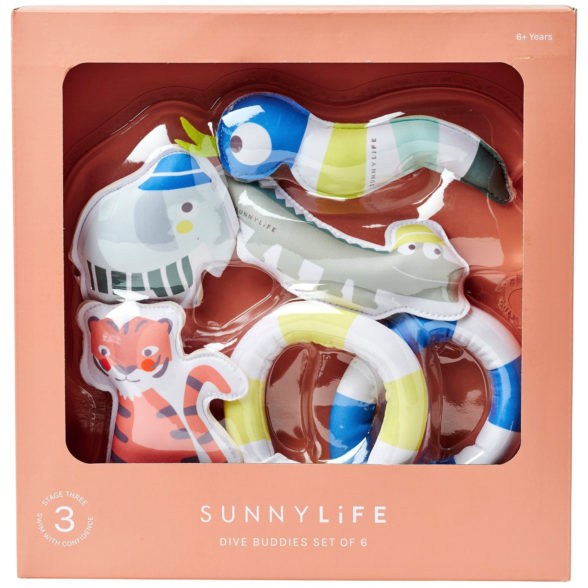 Dive Buddies: Into The Jungle - 6-Pack Diving Toy Set
