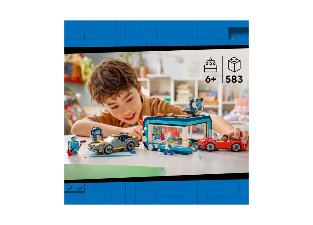LEGO City Drive-Through Car Wash 583-Piece Building Set