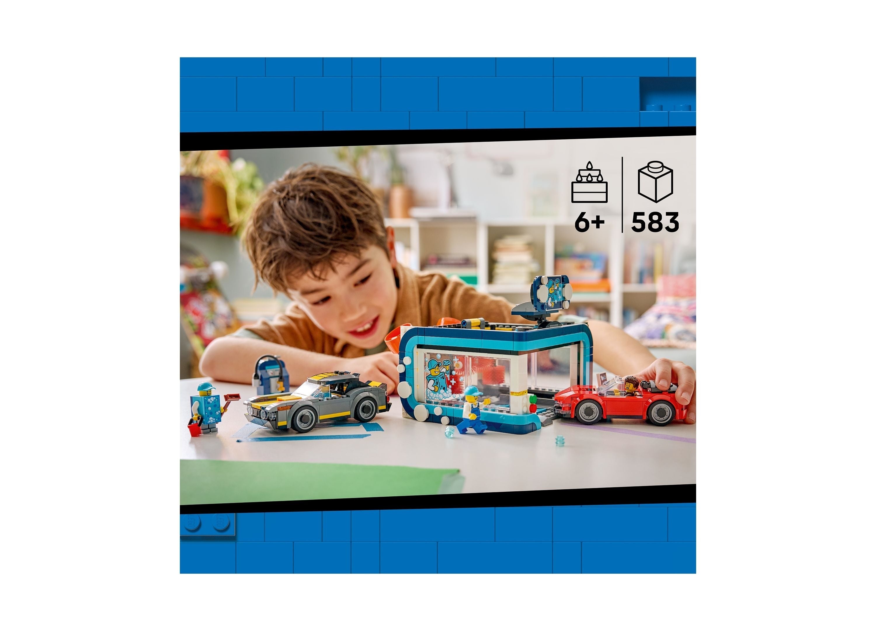 LEGO City Drive-Through Car Wash 583-Piece Building Set