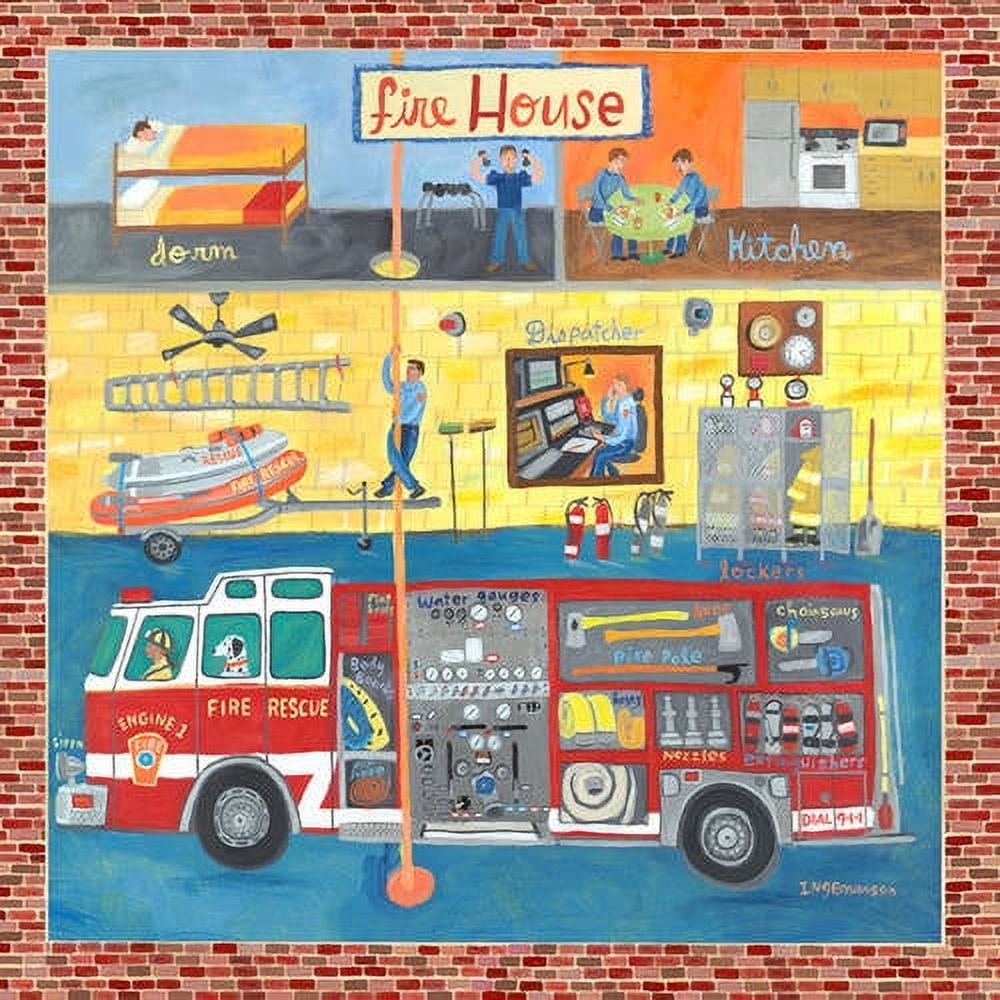 Oopsy Daisy's Firehouse Adventure Canvas Art