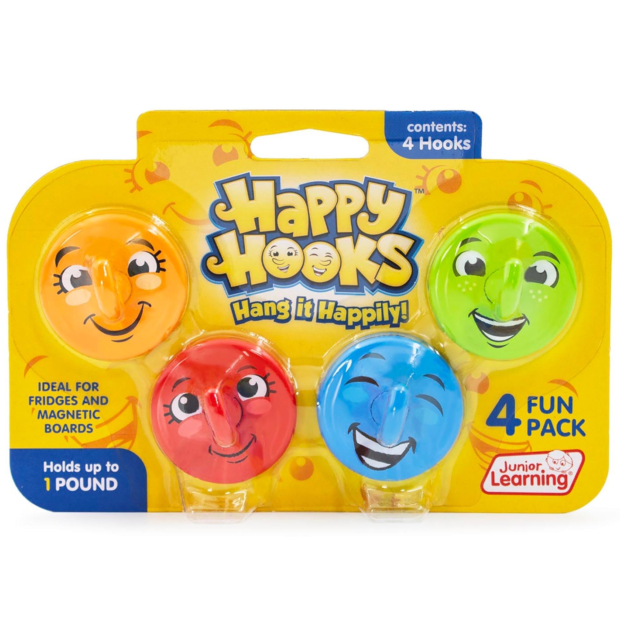 Happy Hooks Strong Magnetic Hooks With Smiley Faces