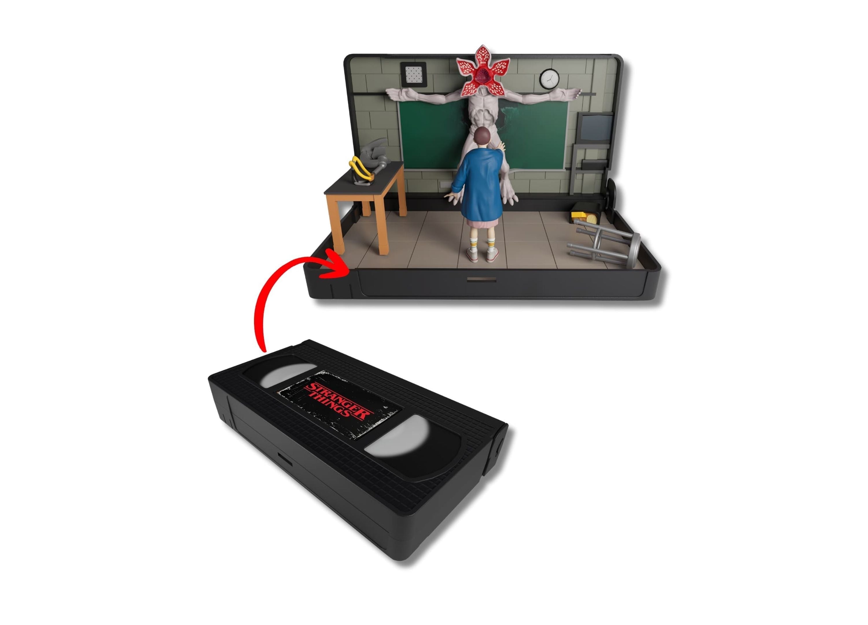 Wilder Toys Console Heroes Transforming VHS - Stranger Things Classroom Battle Scene