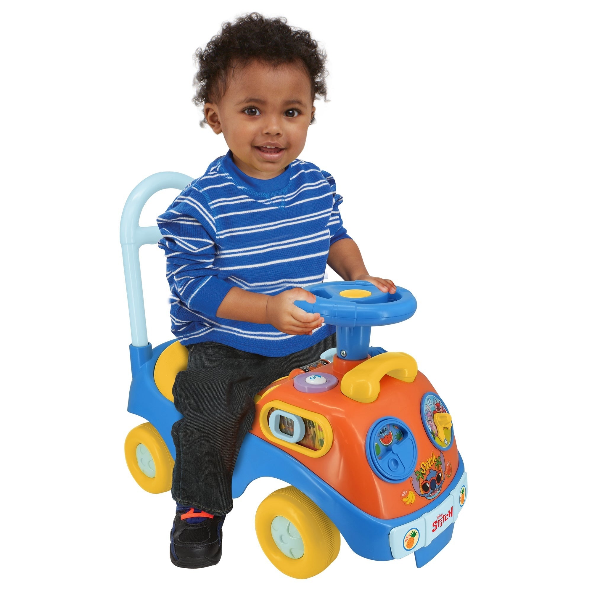 Kiddieland - Disney Stitch Lights N' Sounds Ride-On - Foot-To-Floor Fun
