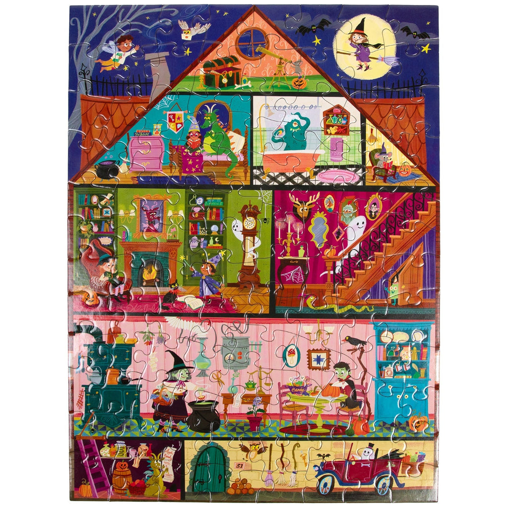 eeBoo Haunted House 100-Piece Rectangular Jigsaw Puzzle