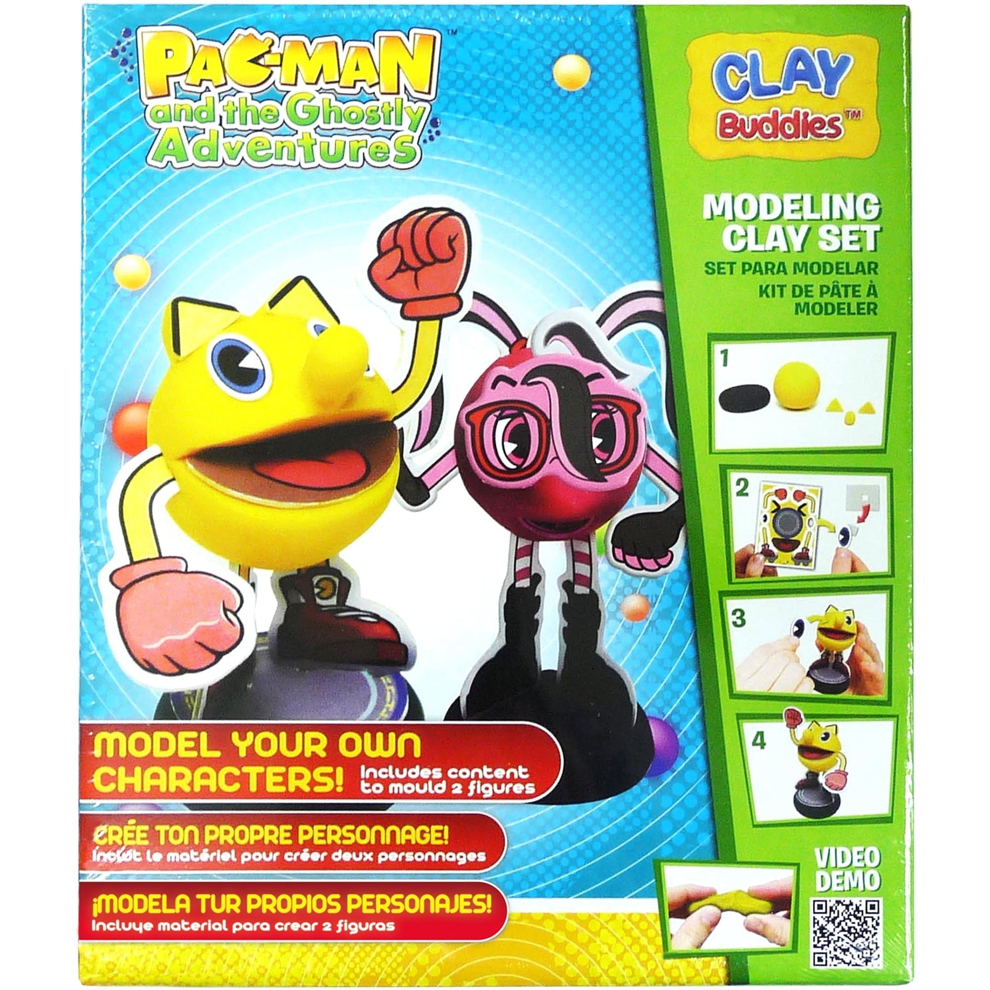 PACMAN Clay Buddies Official Modeling Kit - Create Your Favorite Characters