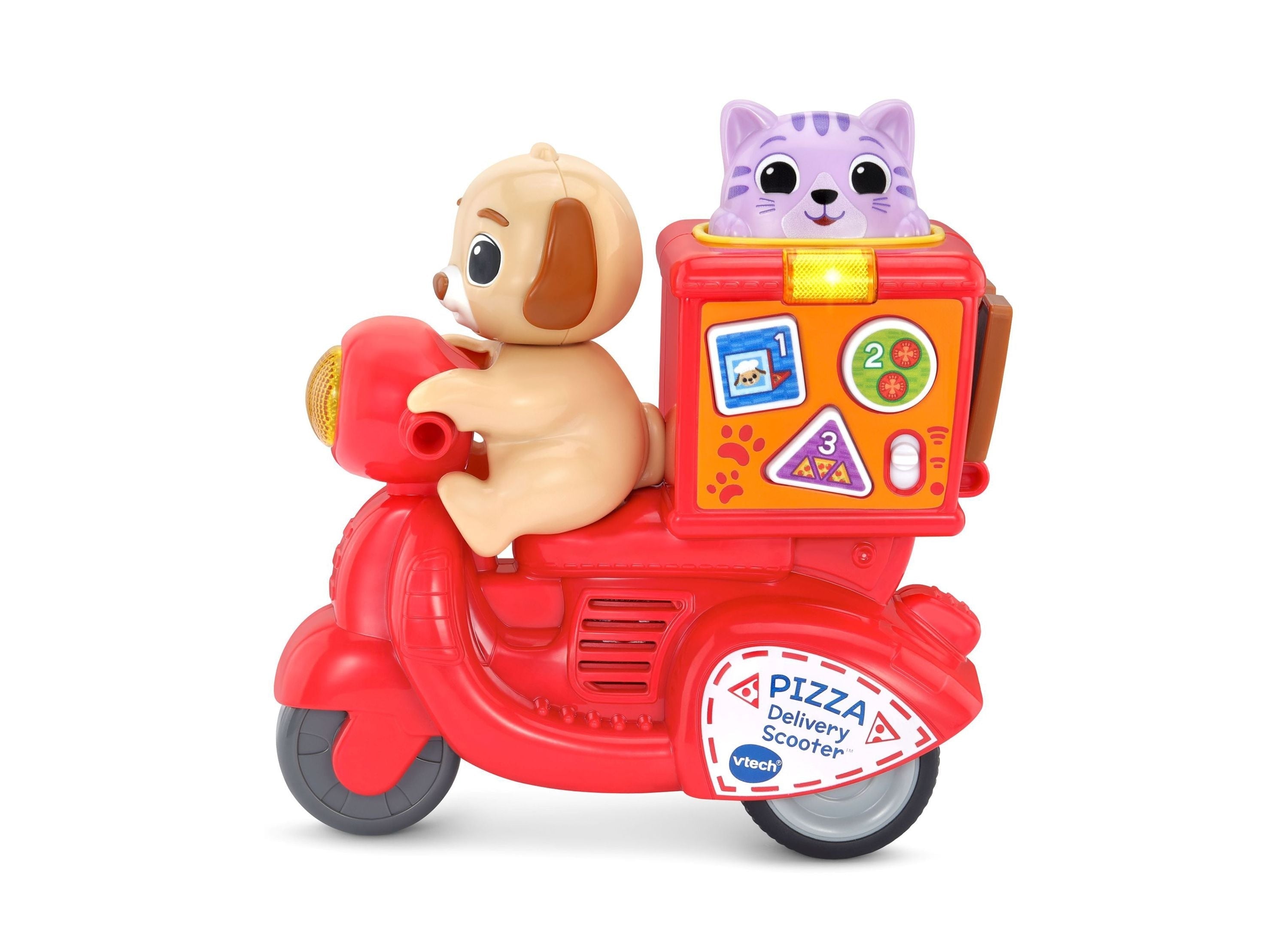 VTech Press & Roll Pizza Scooter Numbers, Shapes & Colors Learning Toy