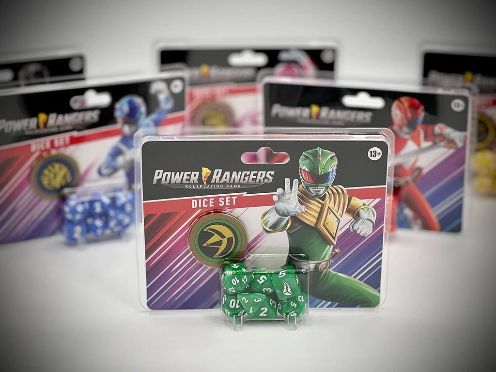 Power Rangers RPG Custom Green Dice Set by Renegade Game Studios