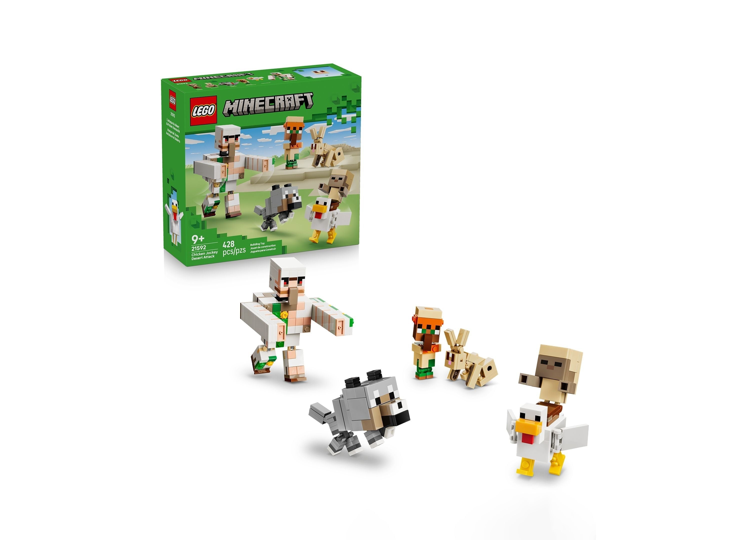LEGO Minecraft Chicken Jockey Desert Attack 428-Piece Building Set