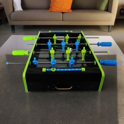 Neon Foosball Tabletop Game - Compact & Colorful Kickoff