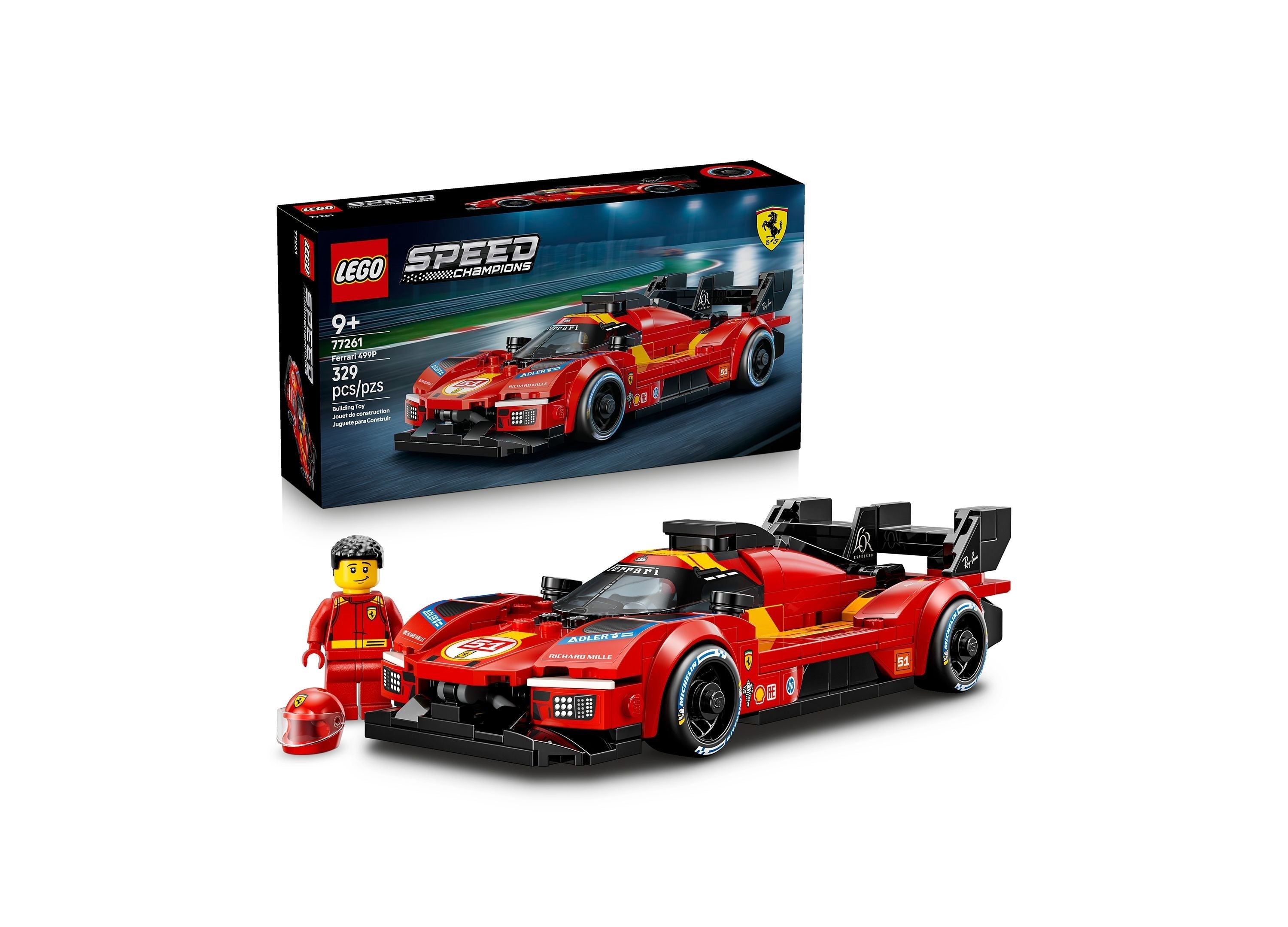 LEGO Speed Champions Ferrari 499P 329-Piece Building Set
