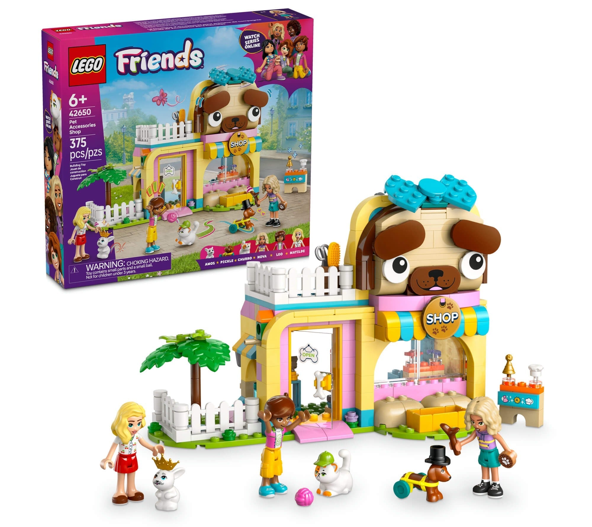 LEGO® Friends 375-Piece Pet Accessories Shop Toy Building Playset 42650