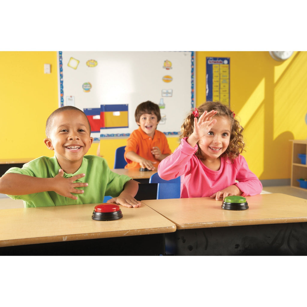 Learning Resources Lights and Sounds Answer Buzzers - Interactive Set of 4