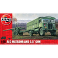 Airfix AEC Matador & 5.5'' Gun Vintage Classic Model Kit