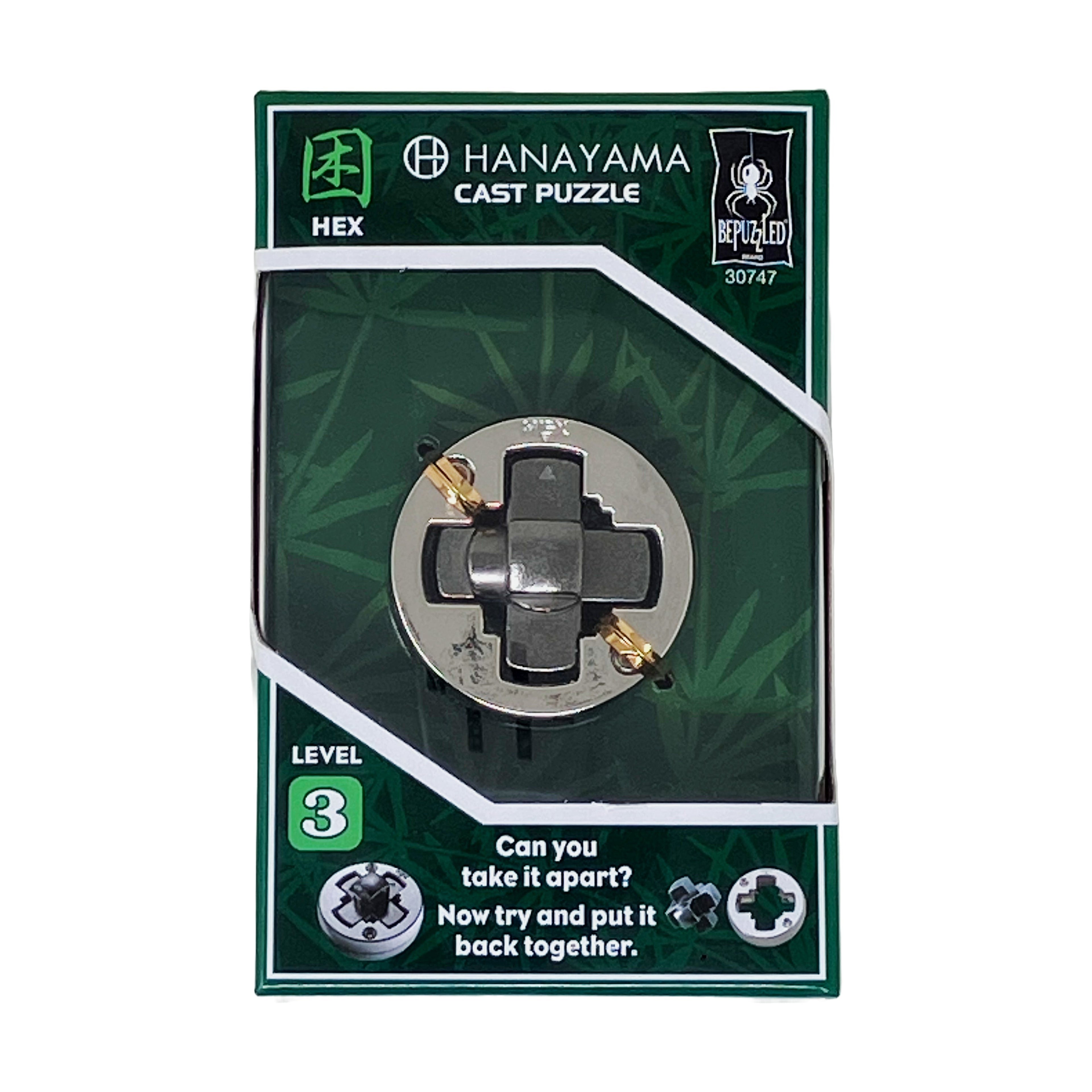 Hanayama Level 3 Cast Puzzle - Hex Brain Teaser
