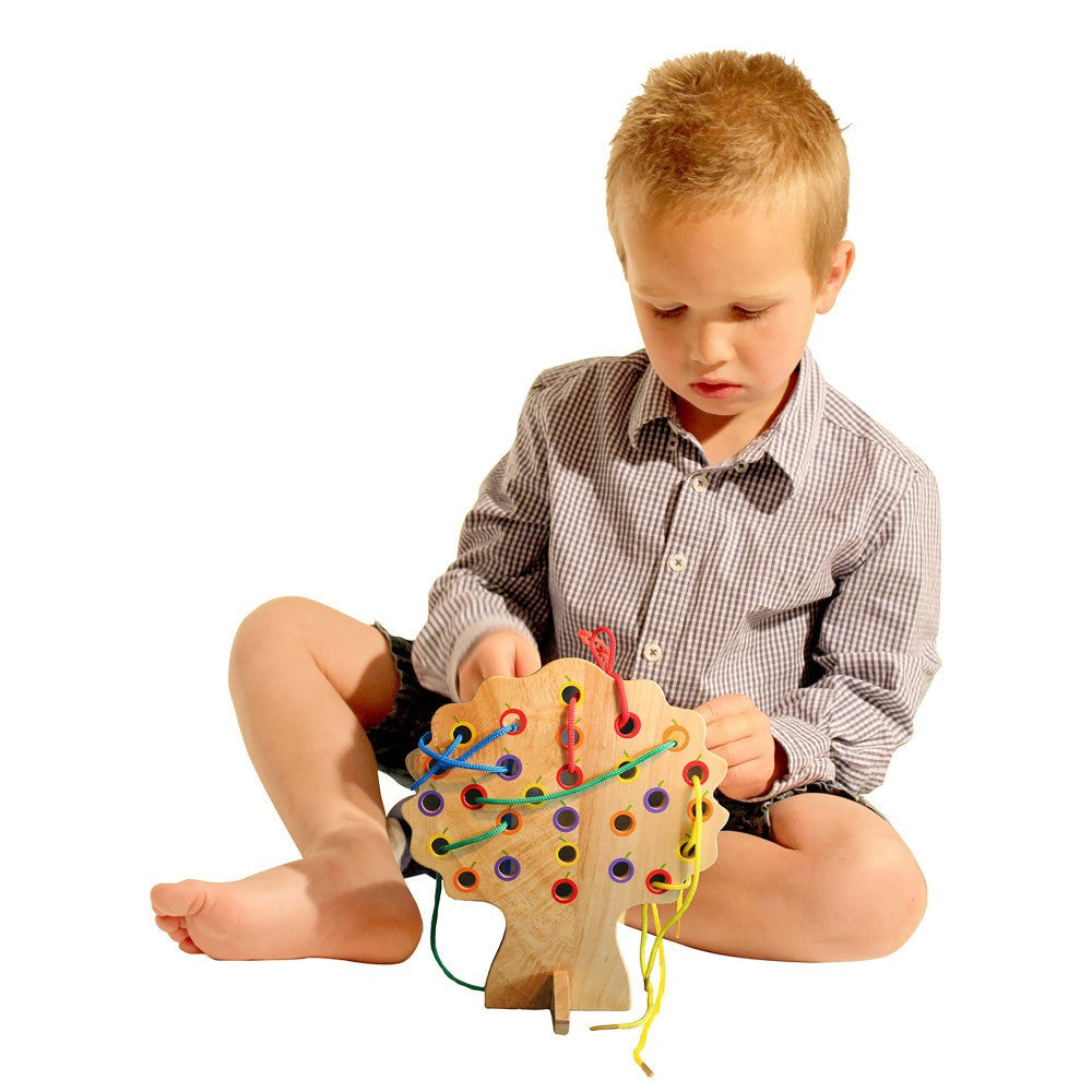 The Freckled Frog Threading Tree - Colorful Lacing Educational Toy