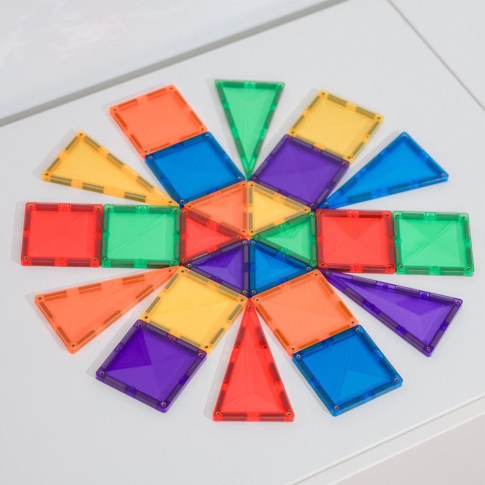 Connetix Magnetic Tiles Rainbow Mini Pack - 24 Pieces