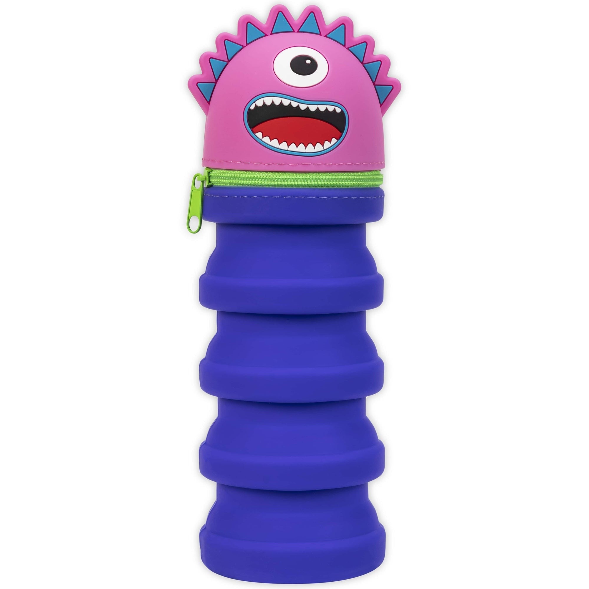Monster Retractable Silicone Pencil Case - Pink