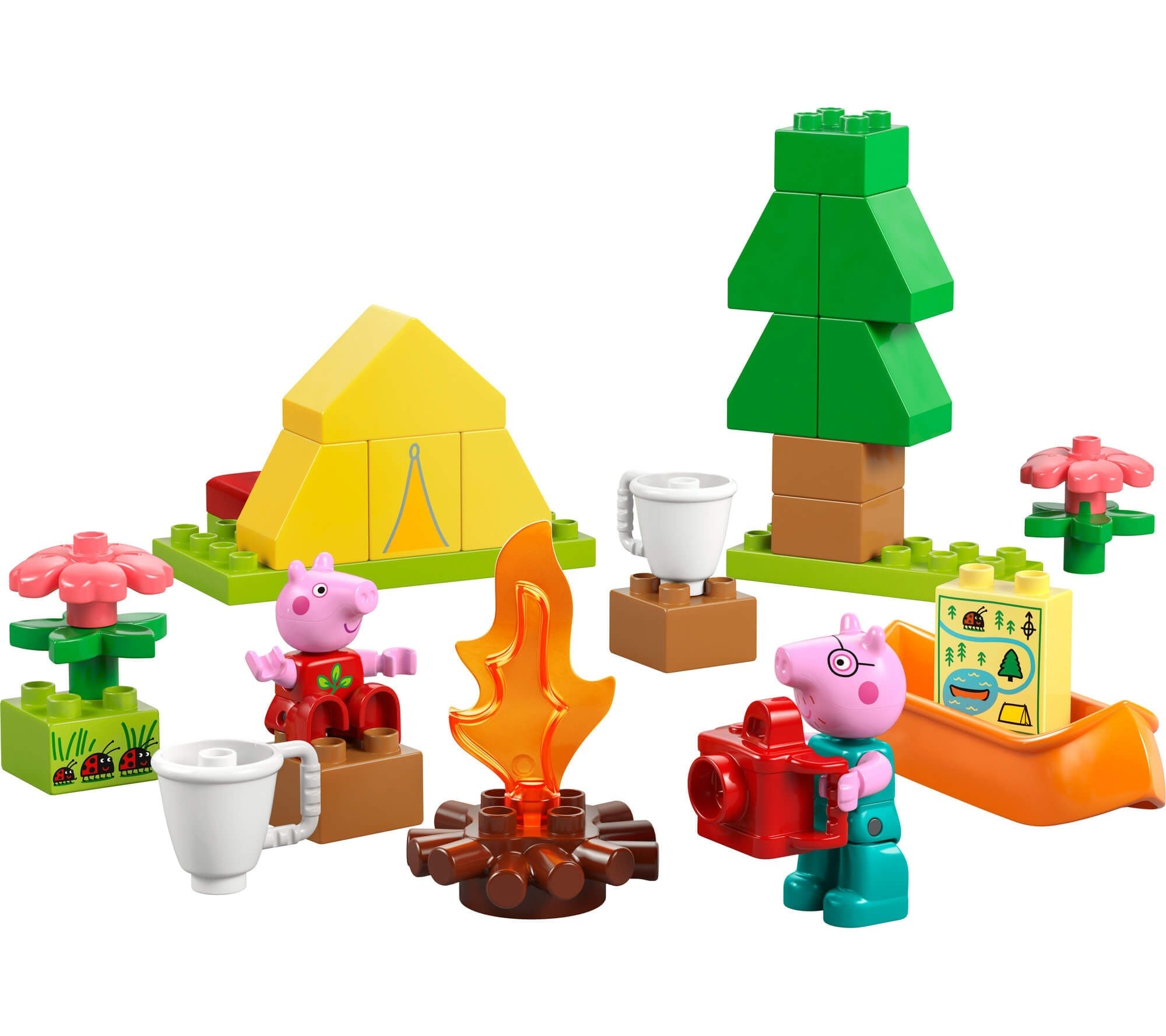 LEGO DUPLO Peppa Pig 32-Piece Camping Trip Playset with Canoe