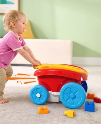 Mega Bloks First Builders 21-Piece Block Scooping Wagon - Red