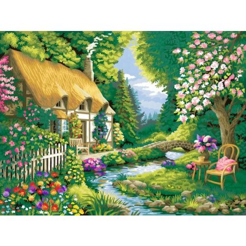 Ravensburger River Cottage Artistic Paint by Number Kit