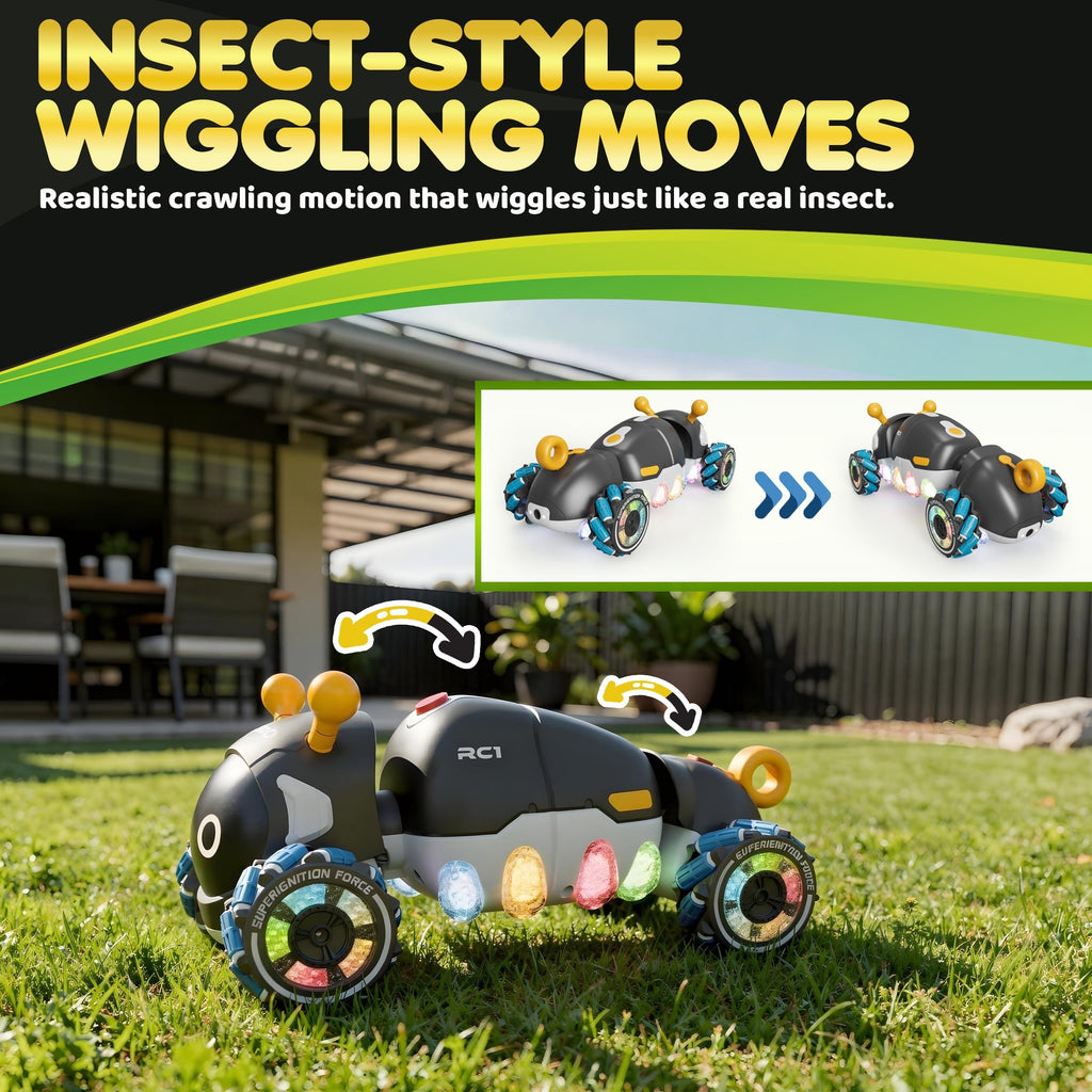 Contixo RC1 Mech Stunt RC Caterpillar Car with 2.4GHz Remote, 360° Spins, LED, Mist Spray, All-Terrain