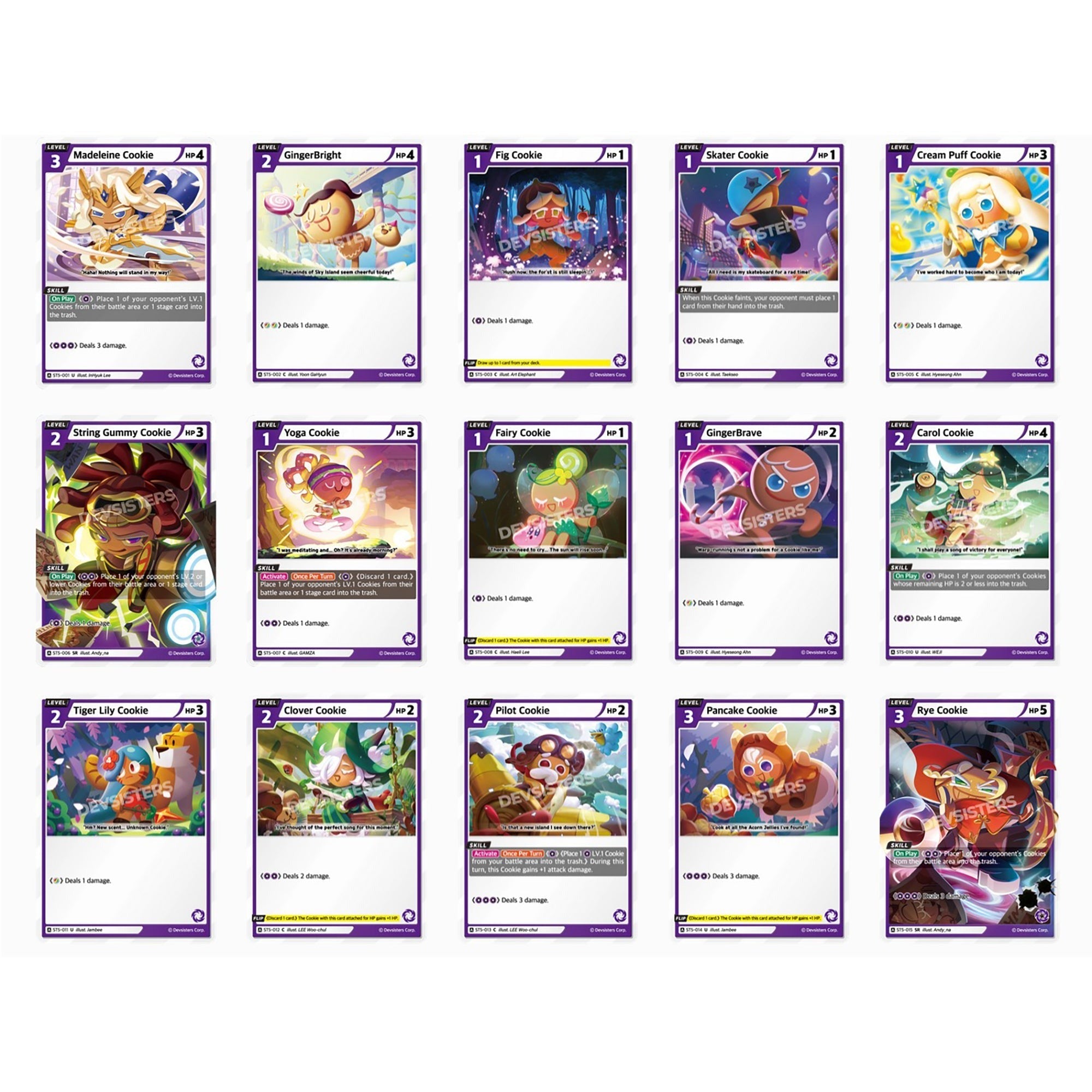 CookieRun: Braverse Trading Card Game Starter Deck 60-Card Set Competitive Battle TCG