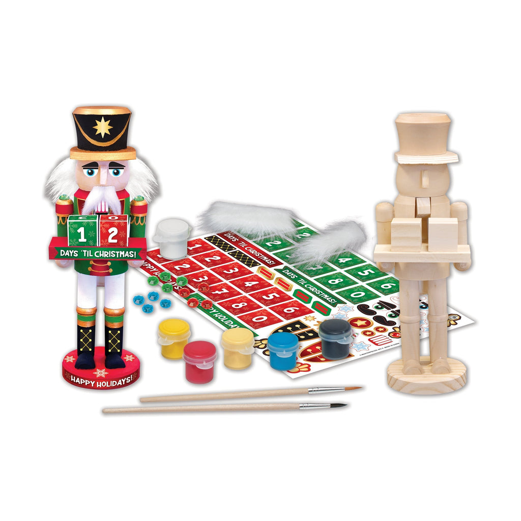 Works of Ahhh Nutcracker Calendar Wood Paint Set - Holiday Craft Kit
