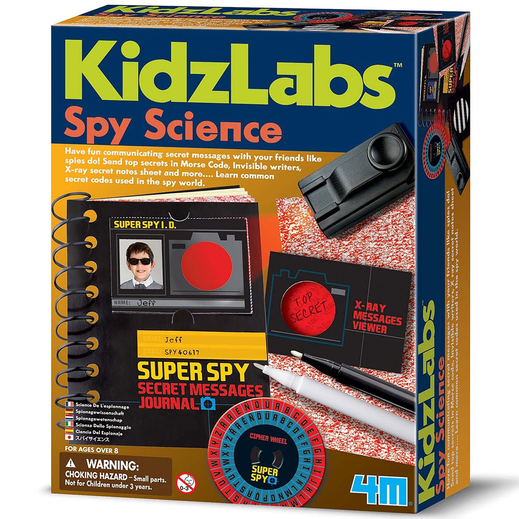 KidzLabs Spy Science Kit With Invisible Ink And Morse Code Tools