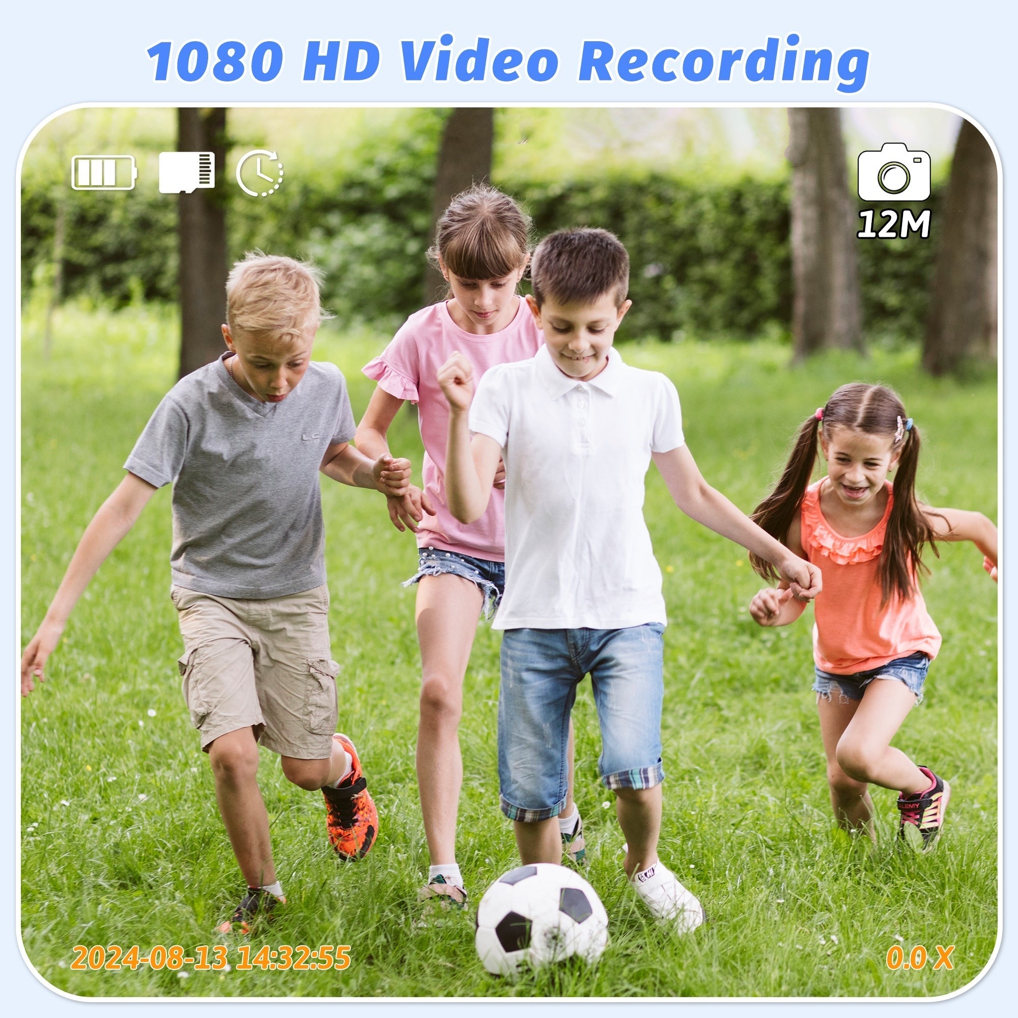 Contixo Instant Print Kids Camera Bundle, Kids & Toddlers 3 -12, 2.4" IPS Screen, 1080P, 26MP, Digital Camera + Video, 16x Zoom, Built-In Filters, Games & MP3 Player - Blue