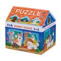 Bunny House Puzzle - Whimsical 50 pc Jigsaw