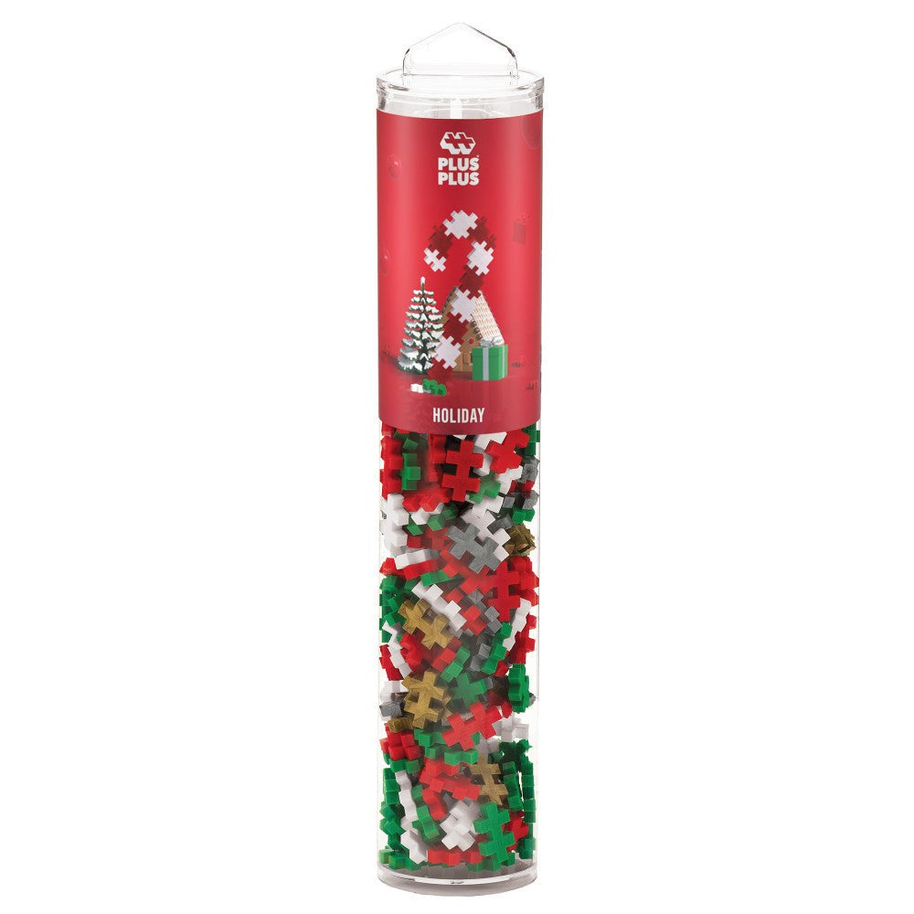 Plus-Plus Open Play Tube - Festive 240-Piece Building Set, Ages 5+