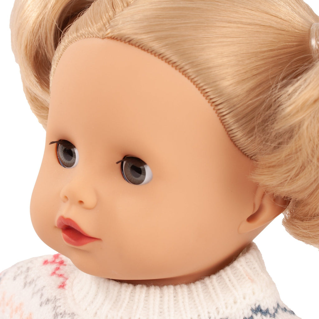 Gotz Muffin Zig Zag 13-Inch Doll with Chevron Knit Sweater and Pacifier