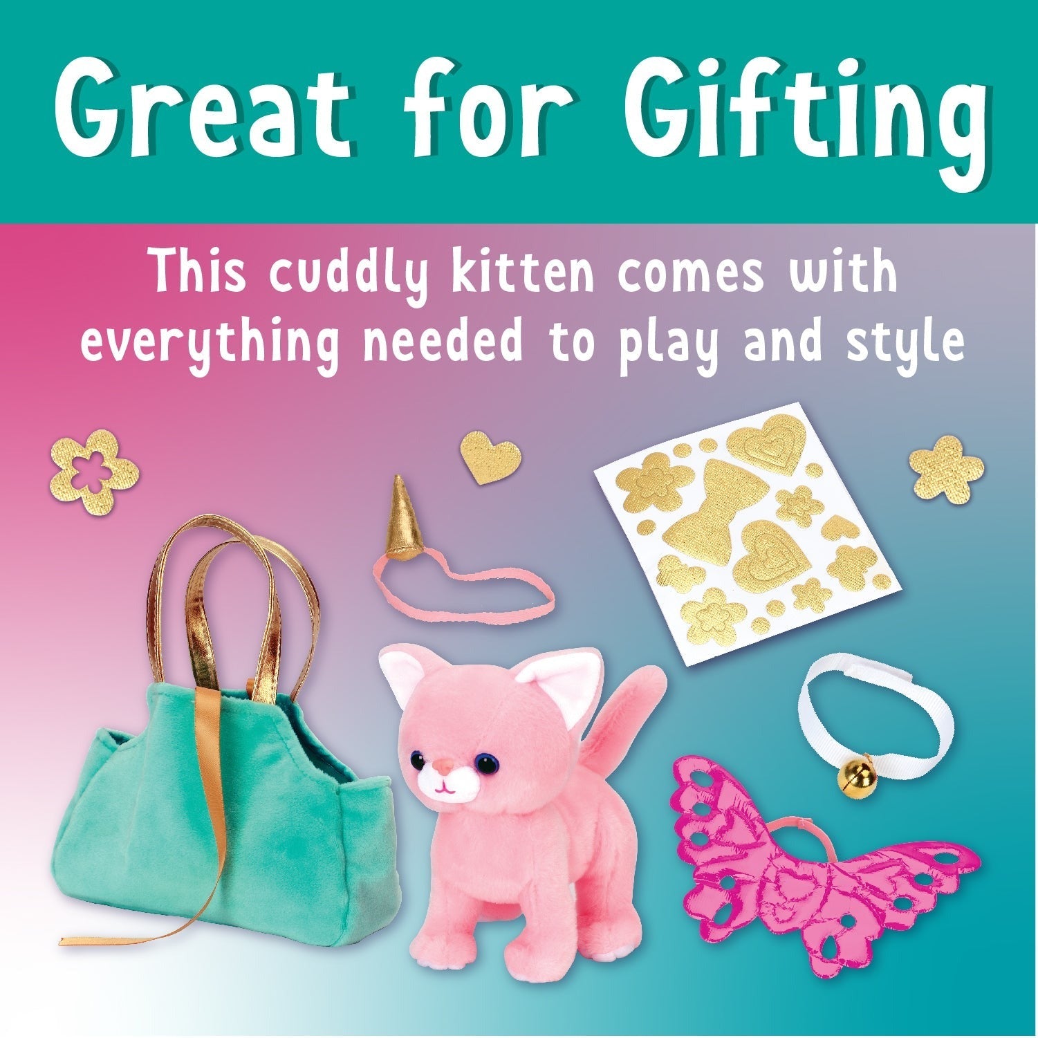 Creativity for Kids Plush Cuddly Kitten Craft Kit - Pink
