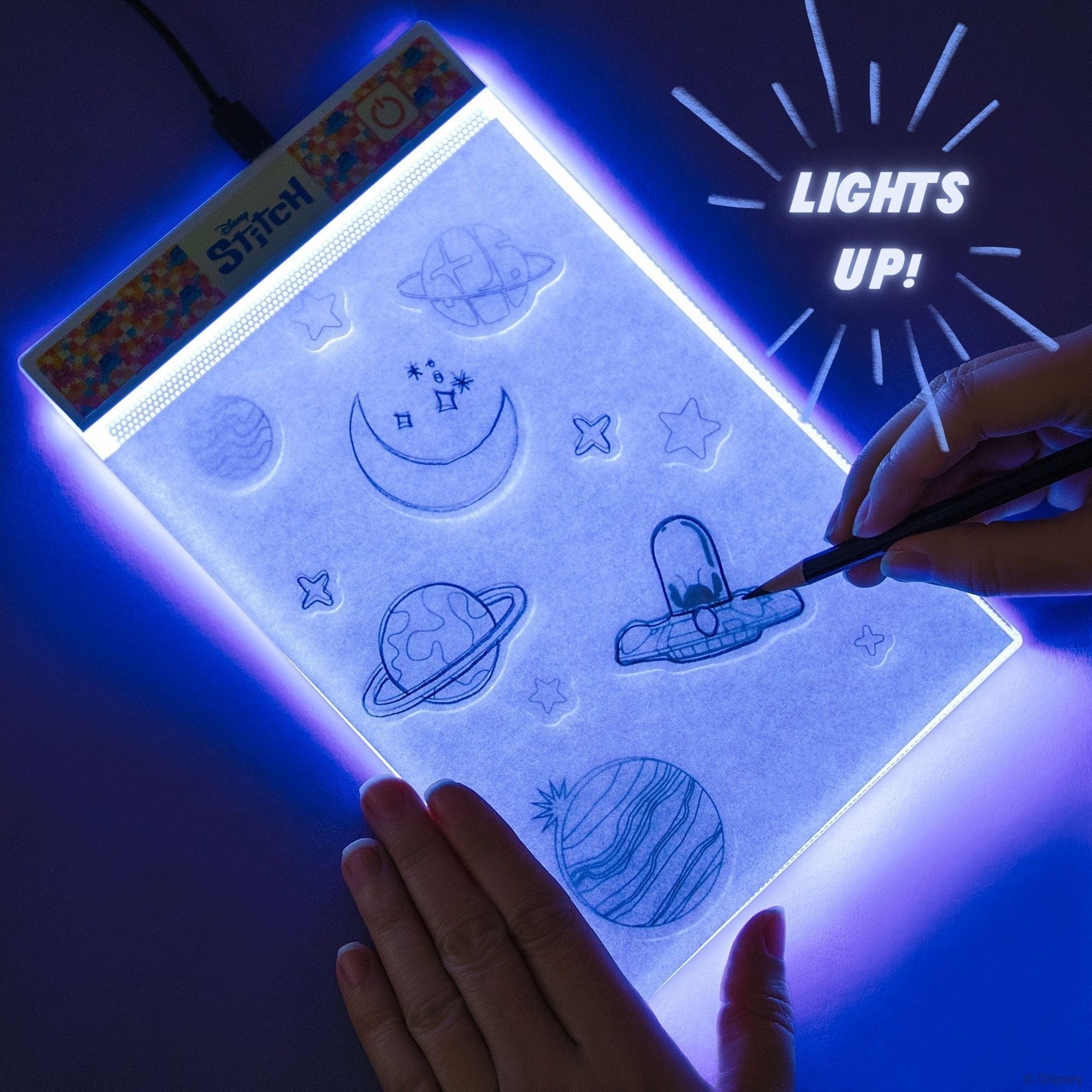 Fashion Angels Disney Stitch Light-Up Sketch Pad With Reusable Clings