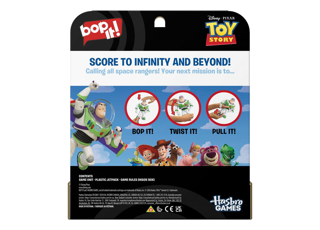 Hasbro Gaming Bop It Disney Pixar Buzz Lightyear Edition Handheld Game