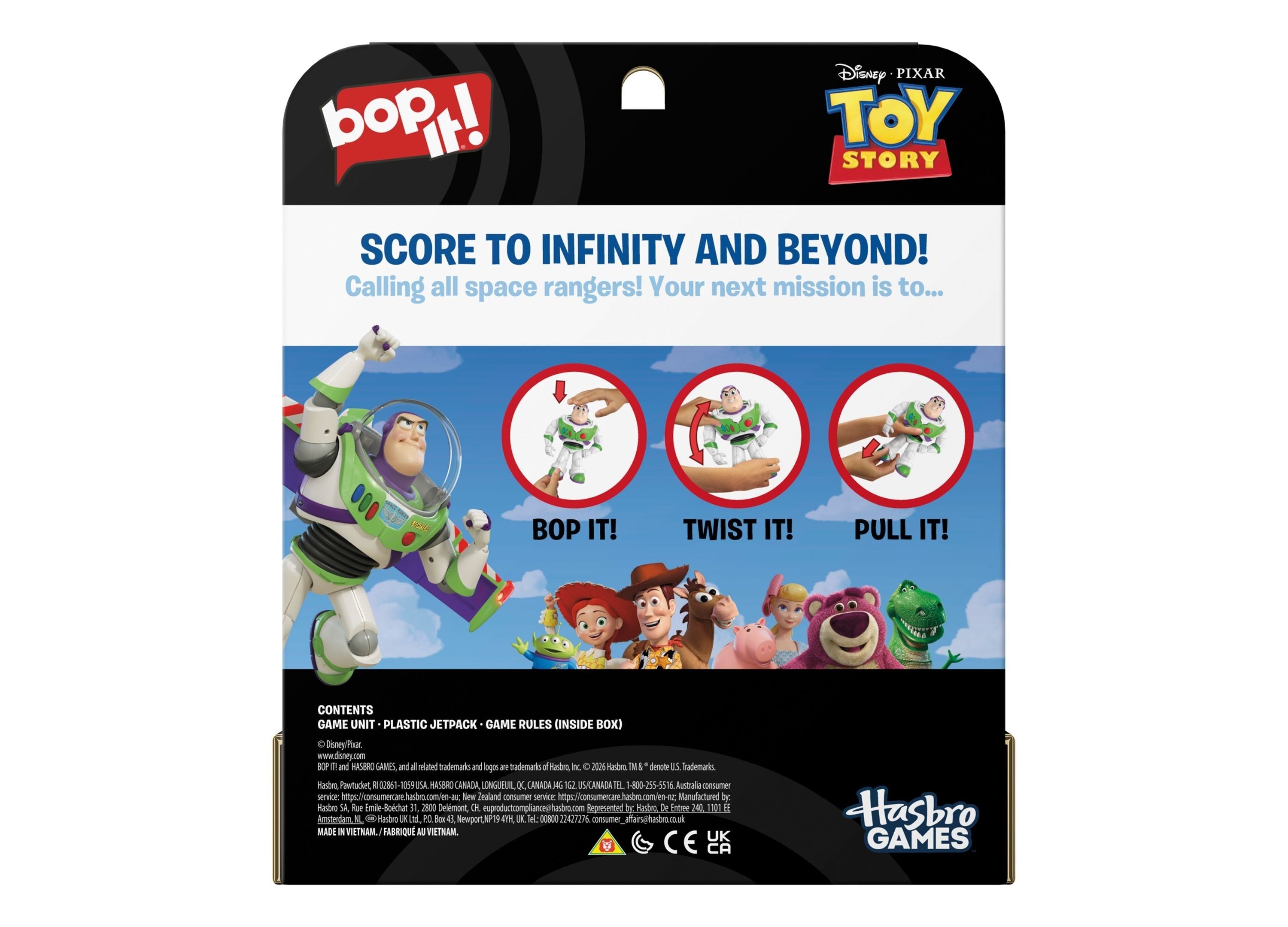 Hasbro Gaming Bop It Disney Pixar Buzz Lightyear Edition Handheld Game