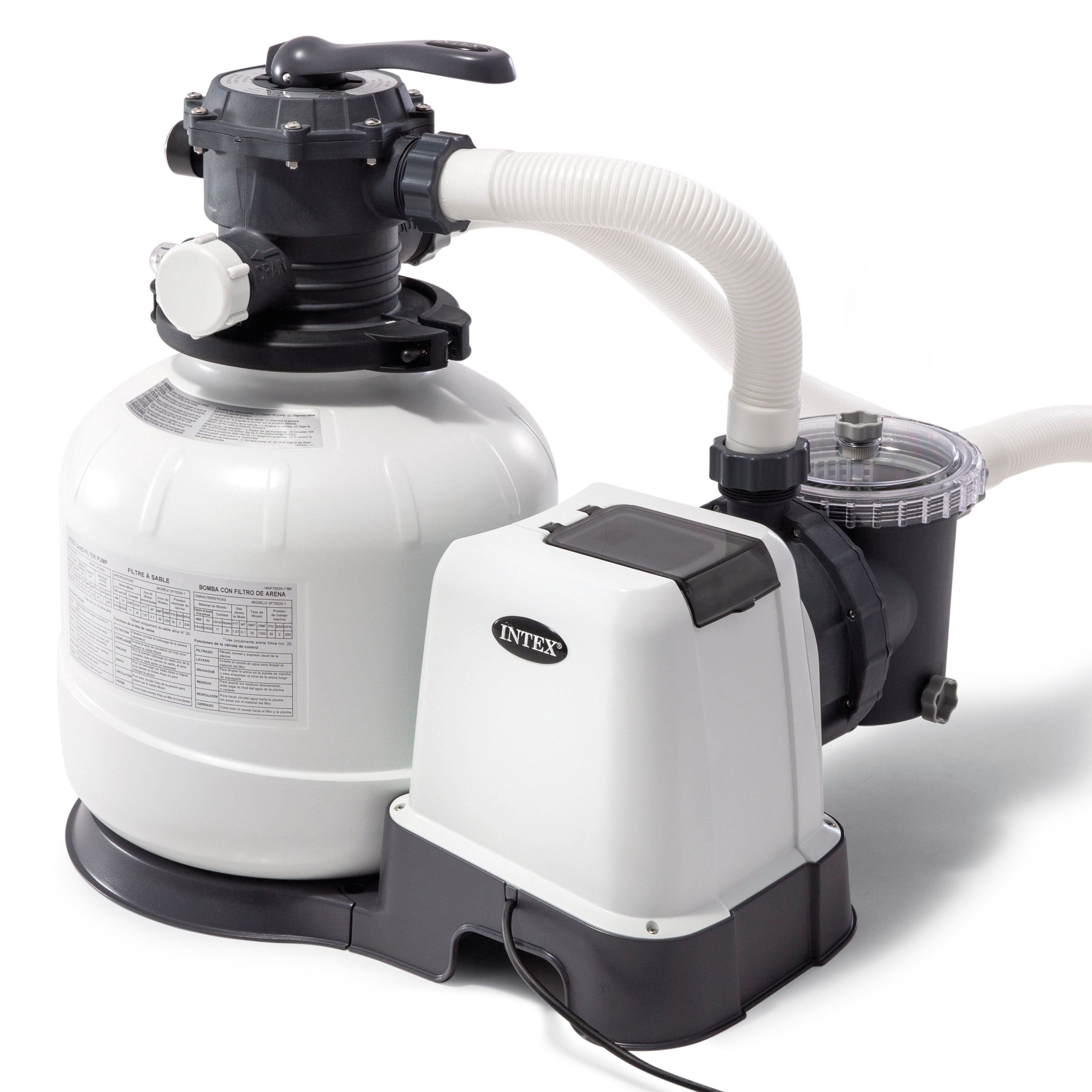 Sand Filter Pump With GFCI 2,800 GPH 6-Function Control And Timer