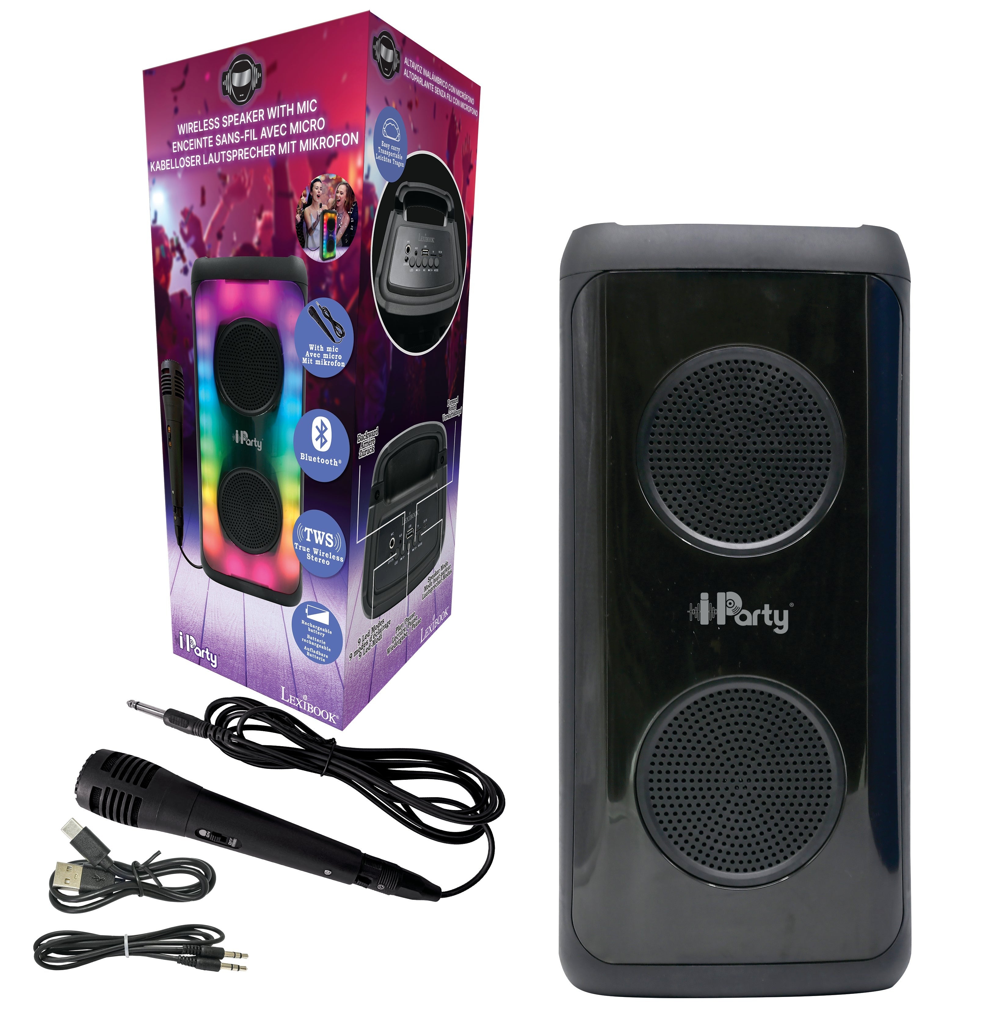 LEXIBOOK Large size Flame Bluetooth® Speaker with mic