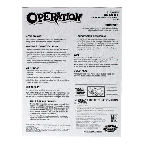 Hasbro Operation Skill Game - Classic Edition